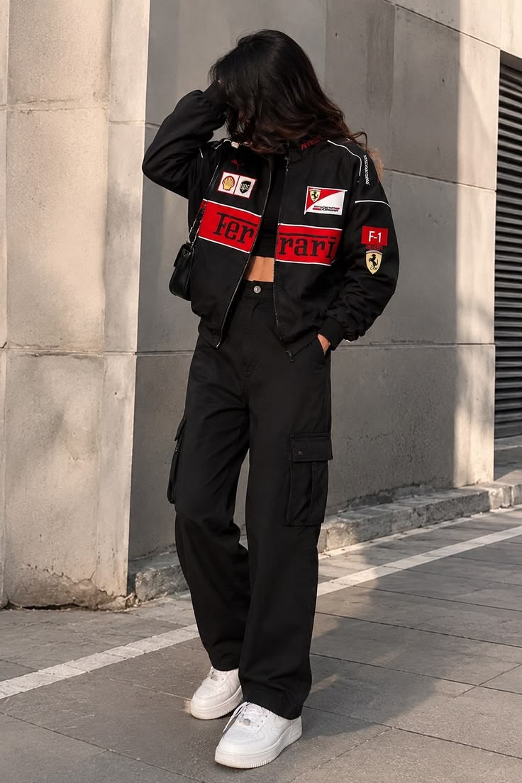 Black Ferrari Jacket–Inspired Streetwear