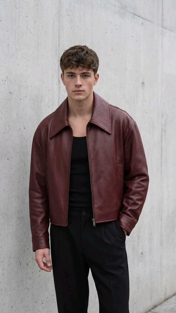 Premium Maroon Leather Jacket