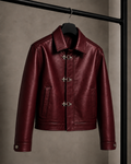 Maroon Claps - Leather Jacket