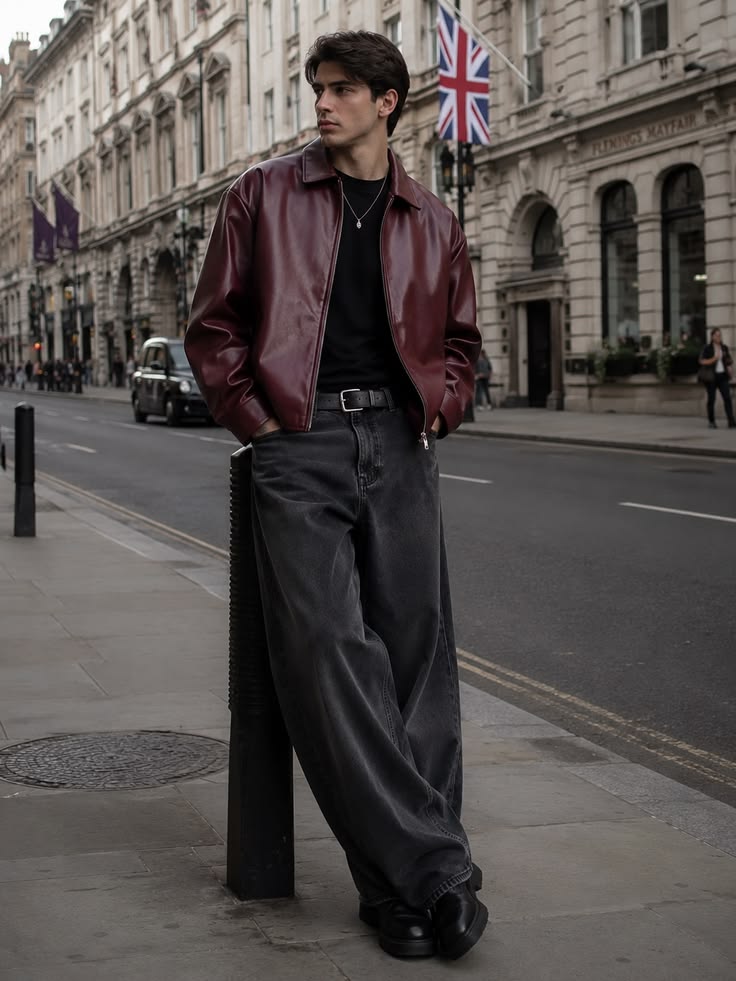 Premium Maroon Leather Jacket
