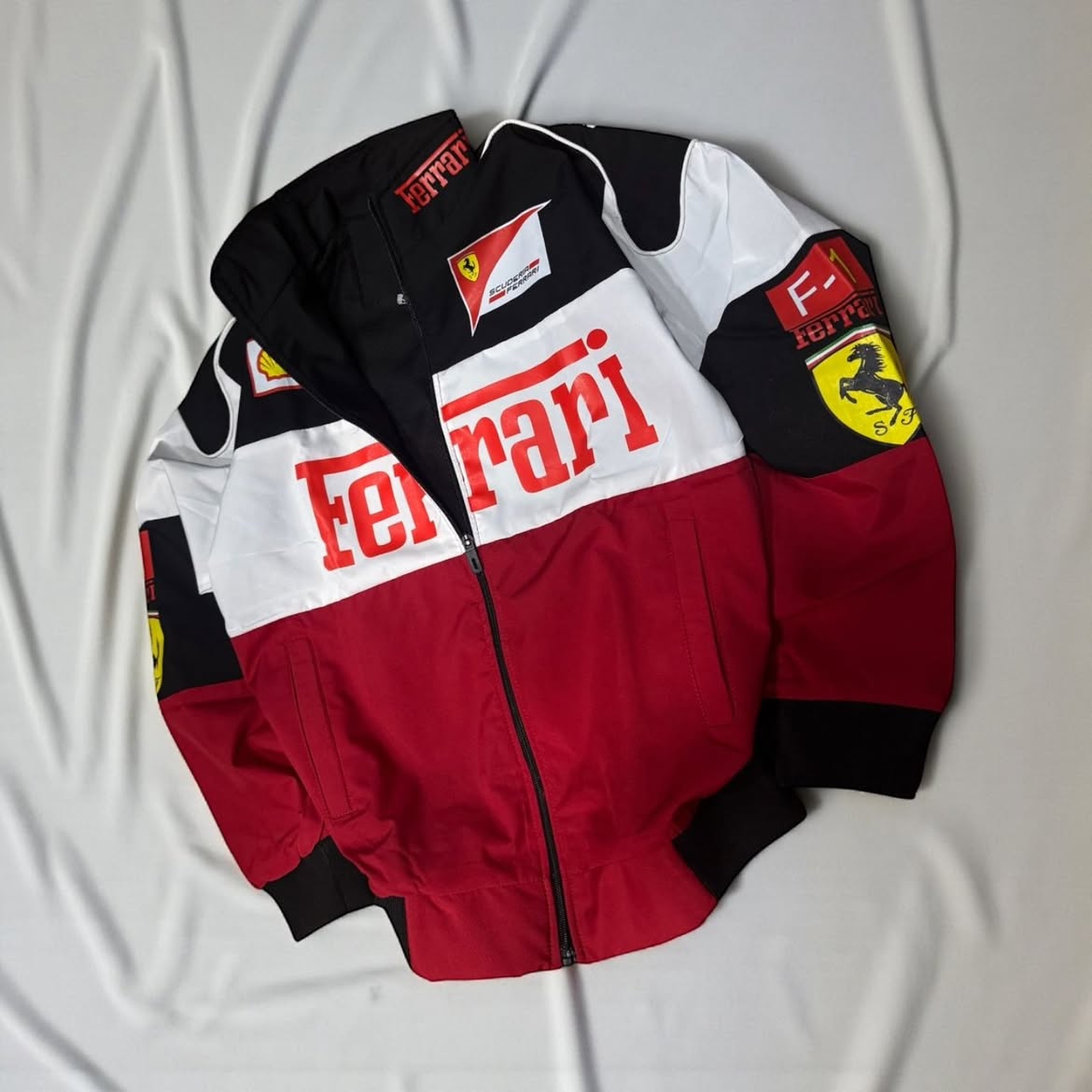 Tri-Color Ferrari Jacket – High-Speed Streetwear