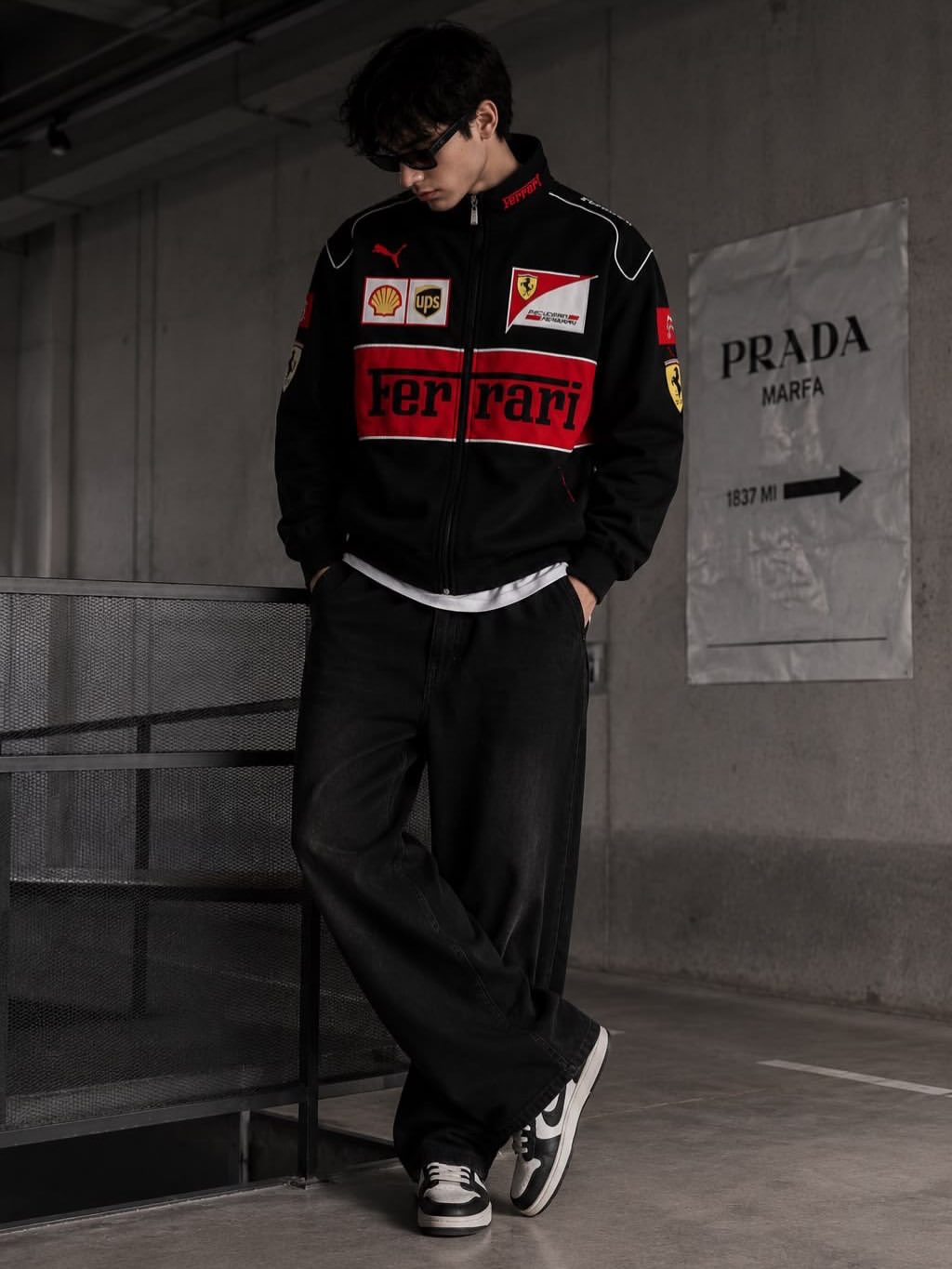 Black Ferrari Jacket–Inspired Streetwear