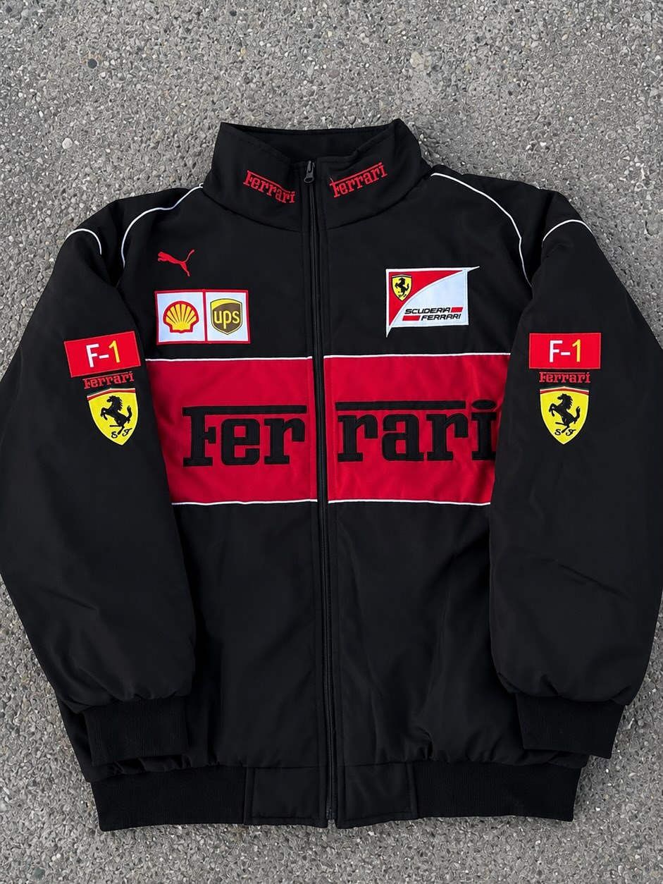 Black Ferrari Jacket–Inspired Streetwear