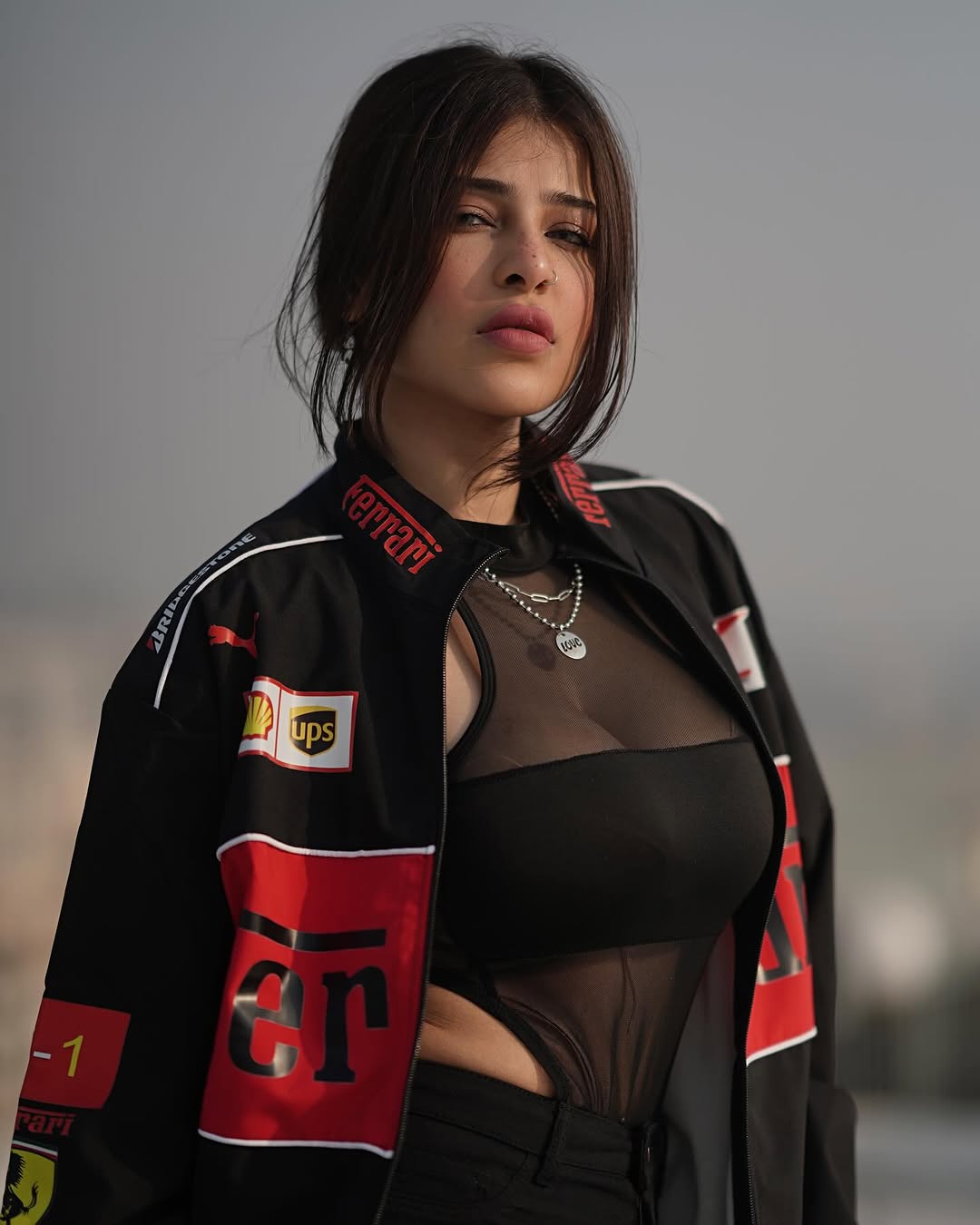Trendhipe Black Ferrari Racing Jacket – Premium Motorsport Streetwear