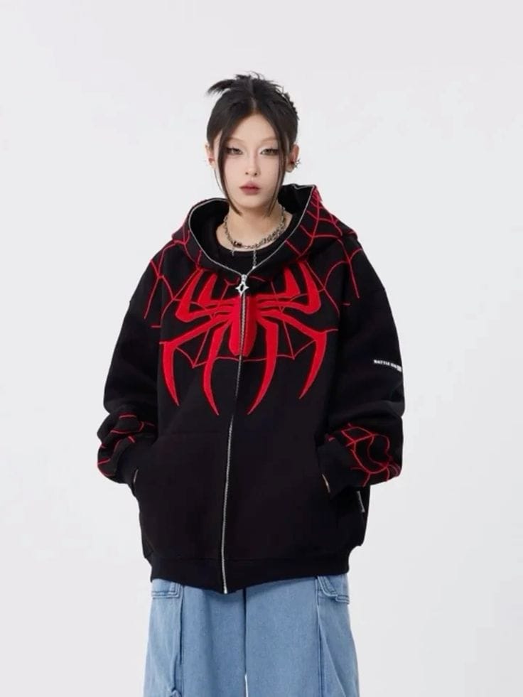 Premium  Black Spider-Man Hoodie –Cotton Blend