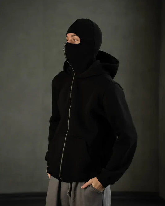 Black Balaclava Hoodie – Trendhipe Stealth Comfort Edition